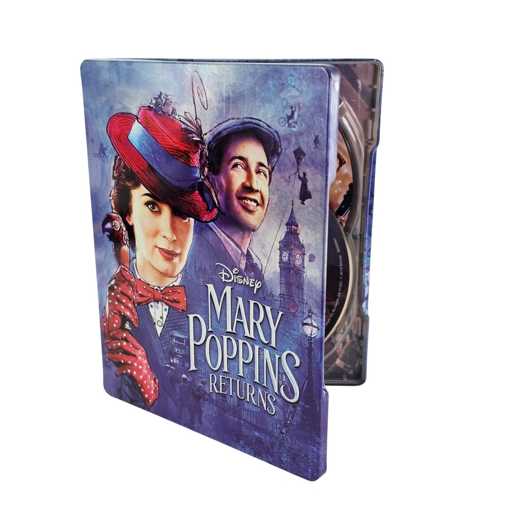 Disney Mary Poppins Returns 4K Ultra HD Blu-ray SteelBook Collectible Movie Case